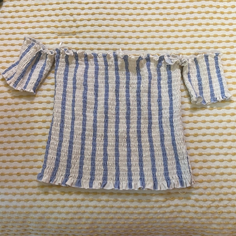 crop top/off the shoulder top from francesca’s